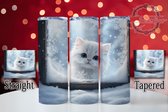 3D Adorable Kitten Tumbler: Charming Digital Design