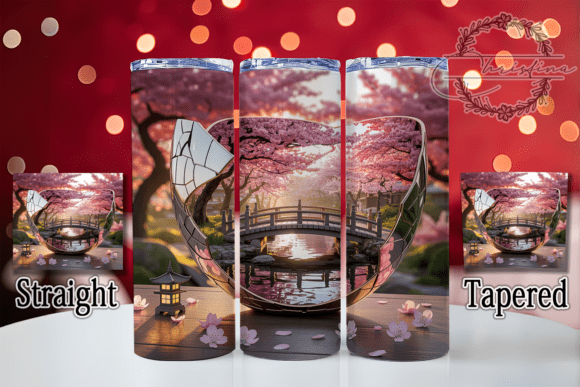 3D Cherry Blossom Tumbler Design: A Vibrant Digital Download