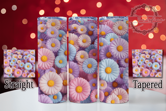 3D Colorful Spring Floral Tumbler: Vibrant Design for Your Projects