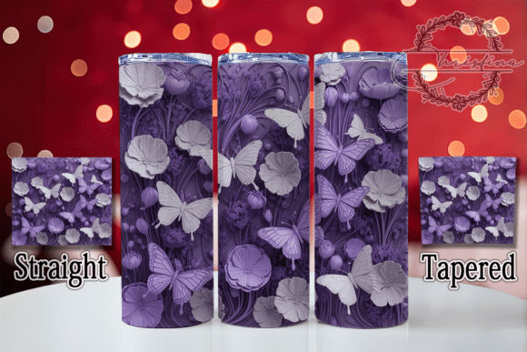3D Elegant Purple Butterfly Tumbler: A Digital Design Delight