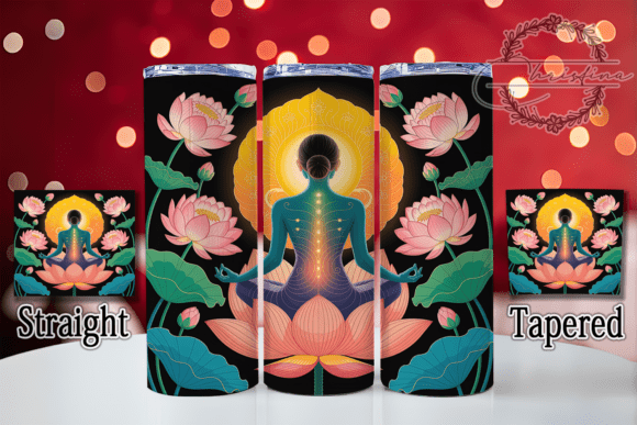 3D Embroidered Lotus Tumbler: A Vibrant Digital Design Asset