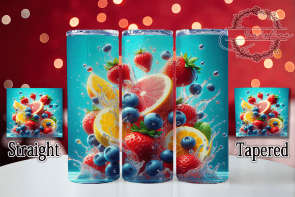 3D Fruit Refreshing Tumbler: Vibrant Design for Drinkware