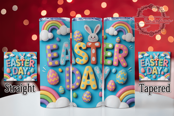 3D Inflated Bunny Egg Tumbler: A Charming Design Asset