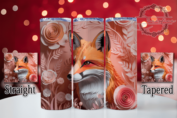 3D Paper Art Fox Tumbler: A Stunning Design for Your Projects