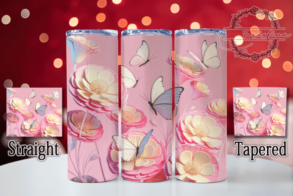 3D Pink Butterfly Blossom Tumbler: A Vibrant Design for Your Projects