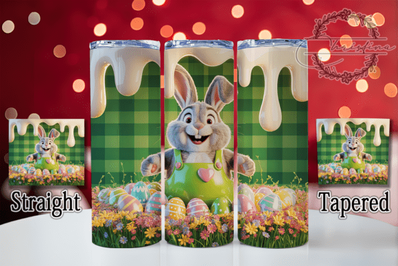 3D Puffy Cartoon Bunny Tumbler