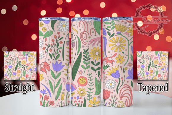 3D Puffy Floral Tumbler Design for Creative Projects