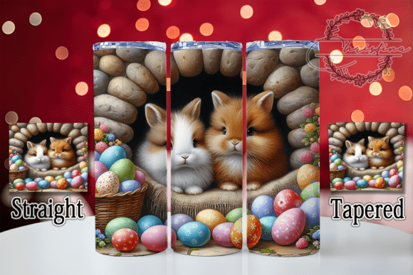 3D Rabbit Hole Easter Tumbler: A Vibrant Design for Your Creations