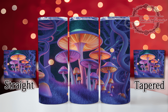 Enchant Your Designs with a 3D Whimsical Magic Mushroom Tumbler