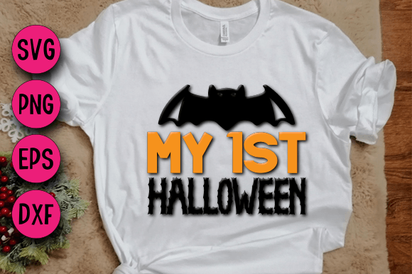 My 1st Halloween, 3D SVG Design: A Creative Asset